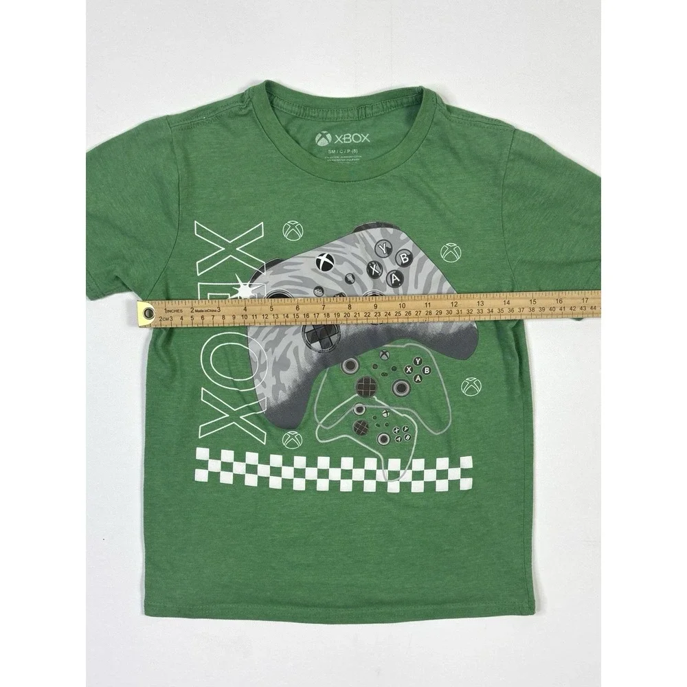 XBOX T-Shirt Youth Small (8) Controller Graphic Green Short Sleeve Crew Neck